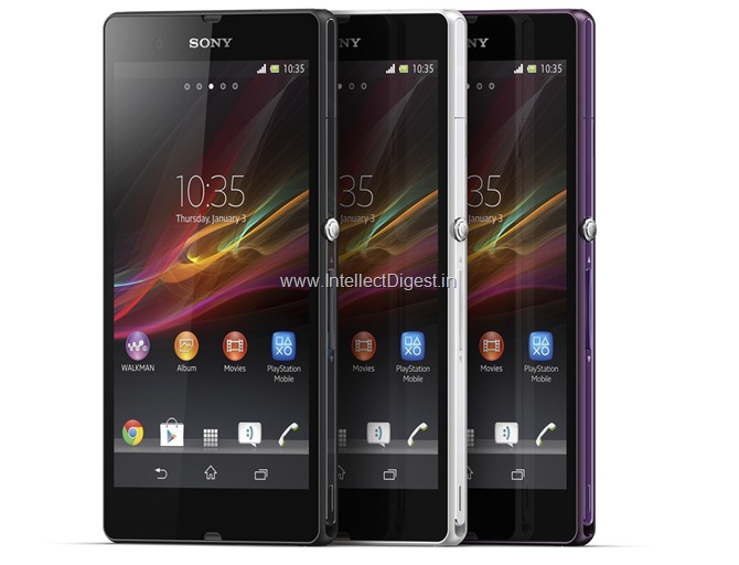 Sony Xperia Z Colour Options White Purple Black Sony Xperia Z Colour Options White Purple Black