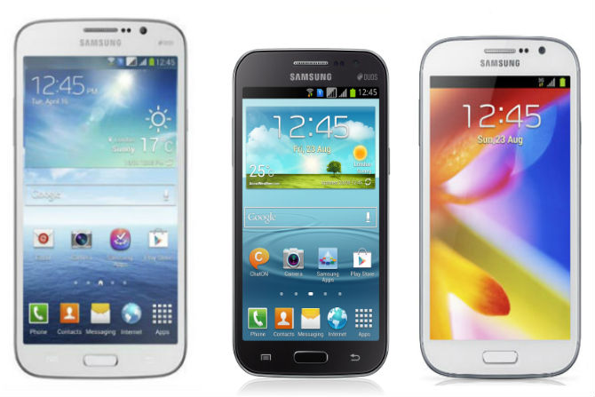 Galaxy Mega 5.8 vs Galaxy Grand Quattro vs Galaxy Grand Duos Galaxy Mega 5.8 vs Galaxy Grand Quattro vs Galaxy Grand Duos