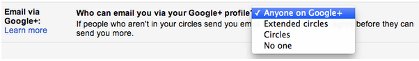Update- Google allow you to send emails via Google+ without knowing the email address of others