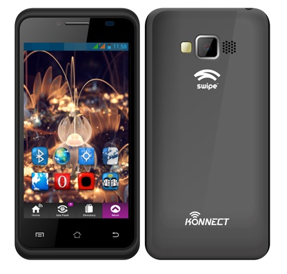 Swipe Konnect 4E 4-inch single core Android smartphone priced at INR3,499