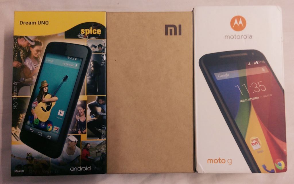 Google Android One VS Xiaomi Redmi 1S VS Motorola Moto G