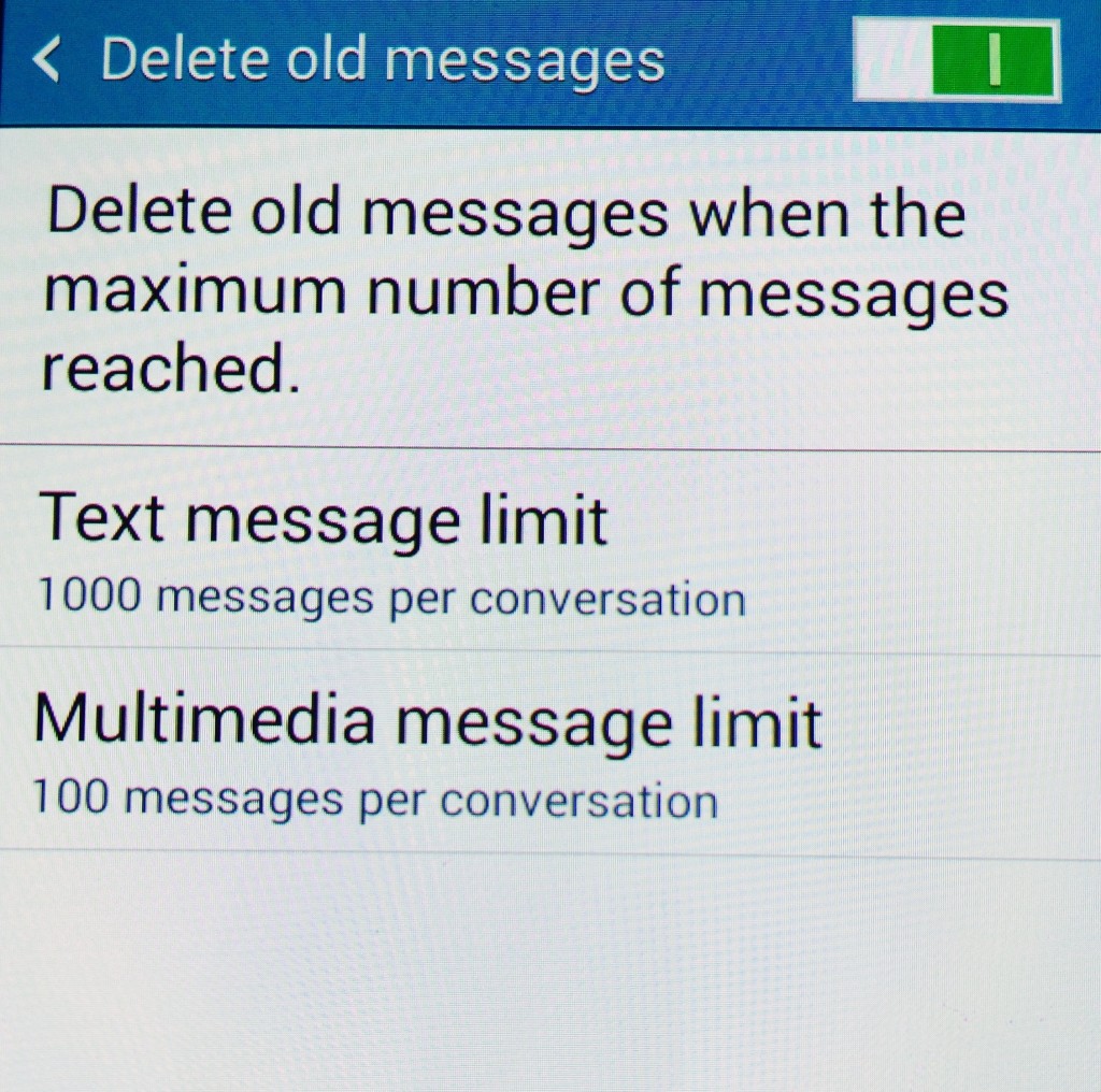 delete old text messages from icloud