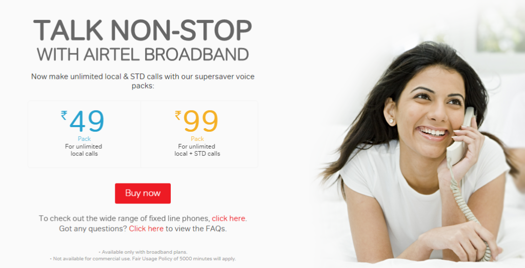 Airtel Free voice-calling apcks