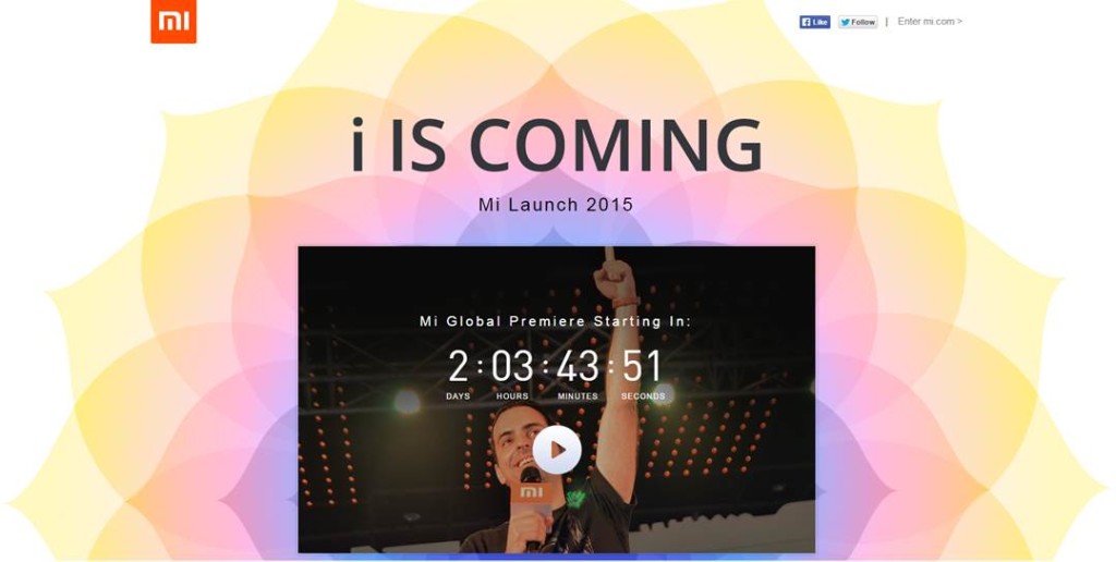 Xiaomi 'i is coming' event