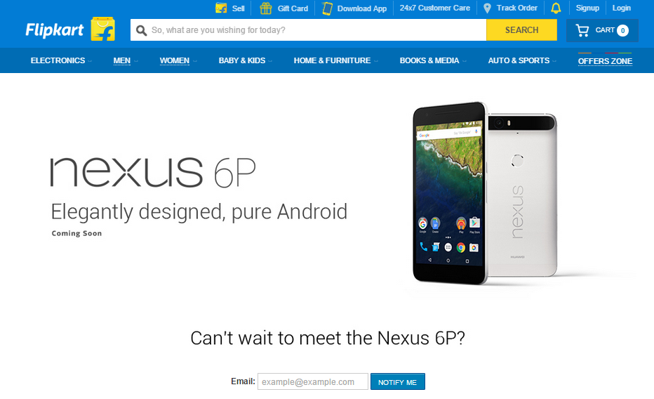 nexus 6P flipkart