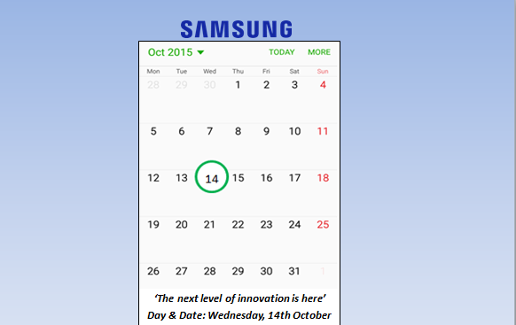 Samsung India invite