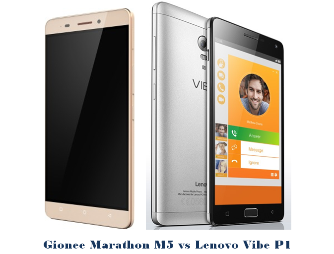 Gionee Marathon M5 vs lenovo vibe p1