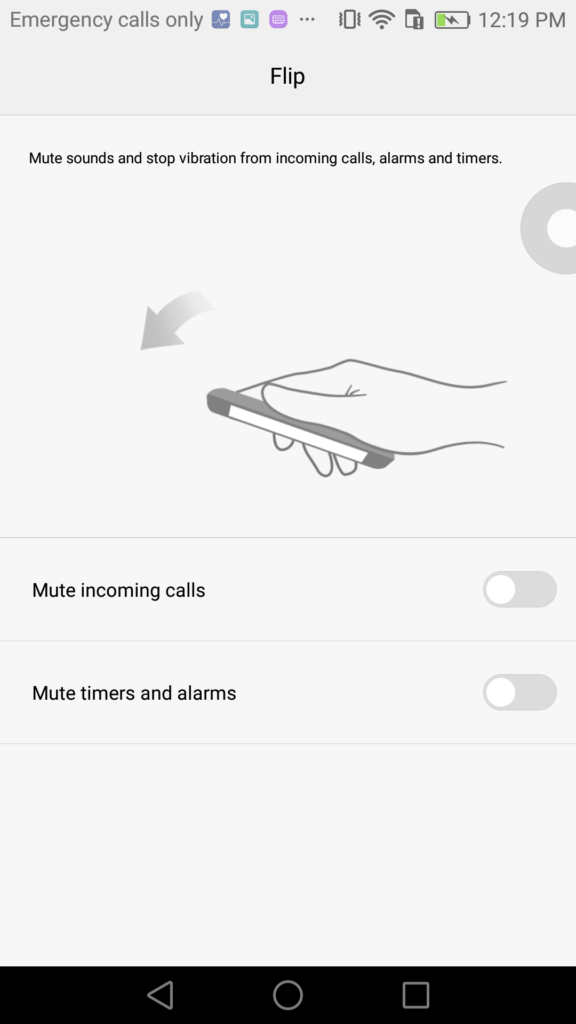 EMUI 4.1 Flip To Mute
