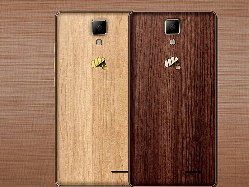 Micromax Canvas Lite Special Edition Wooden Back