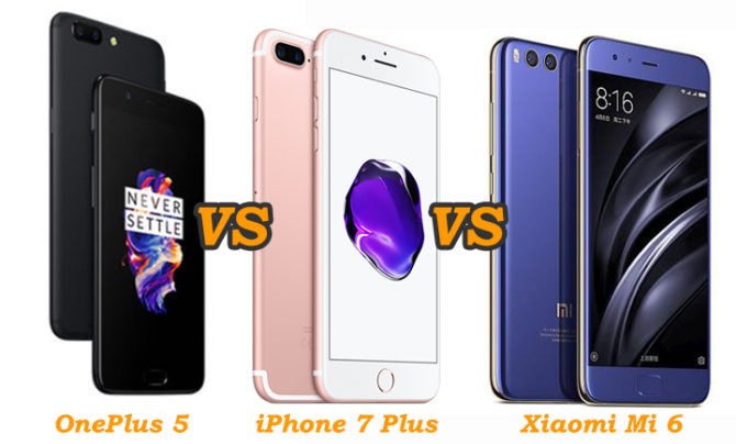 OnePlus 5 Vs iPhone 7 Plus Vs Xiaomi Mi 6