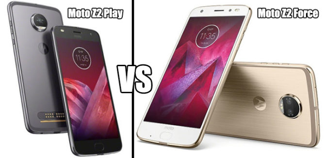 Moto Z2 Force Vs Moto Z2 Play