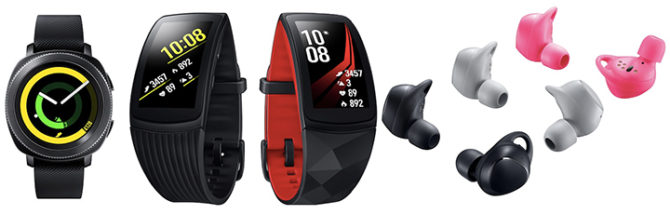 Samsung Gear Sport, Gear Fit 2, IconX Earbuds