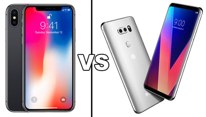 Apple iPhone X Vs LG V30