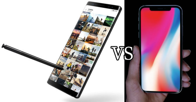 Galaxy Note 8 Vs iPhone X