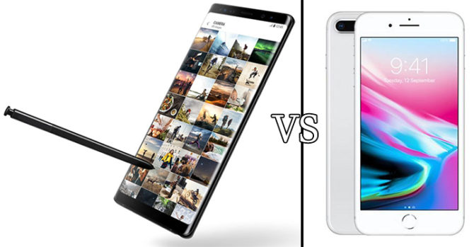 Samsung Galaxy Note 8 Vs iPhone 8 Plus