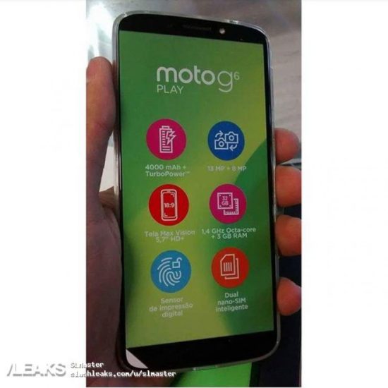 Motorola's Moto G6 Play Leaked Ahead Of Its Launch