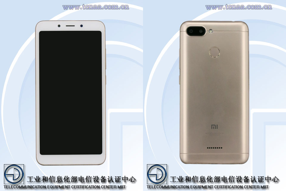 Xiaomi Redmi 6A Leak Surfaces On TENAA, Variants To Have A Metal Back