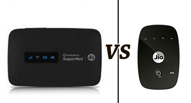 Vodafone 4G MiFi Vs Reliance Jio JioFi