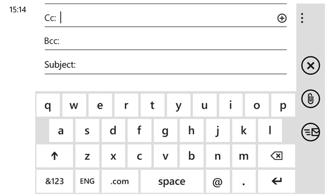 добавить адреса электронной почты cc и bcc на windows phone-6