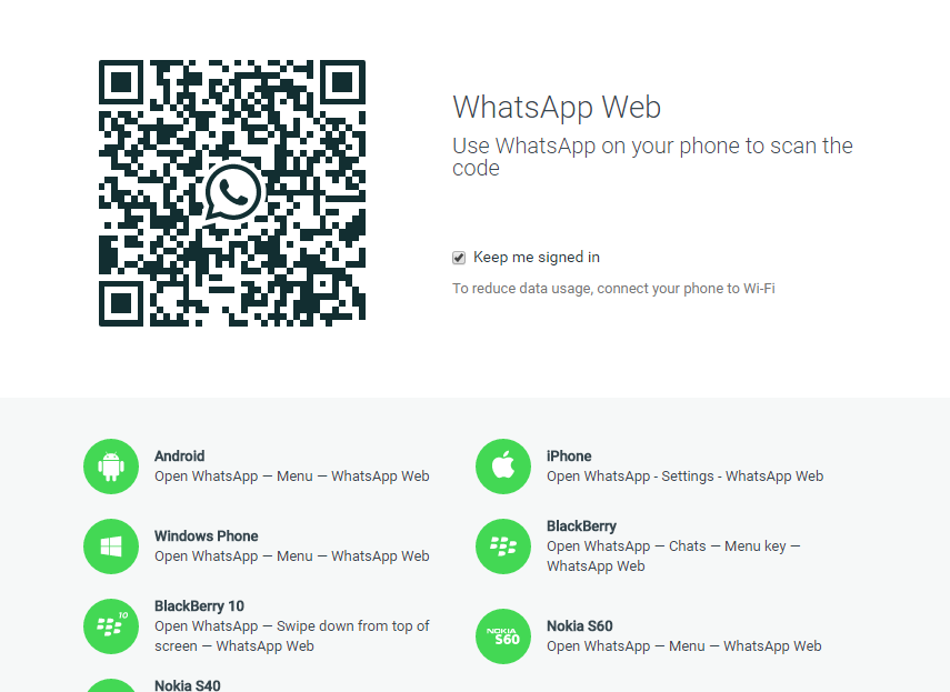WhatsApp Web для iPhone