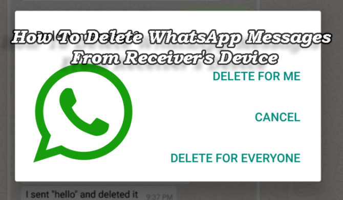 Как удалить сообщения WhatsApp с устройства получателя