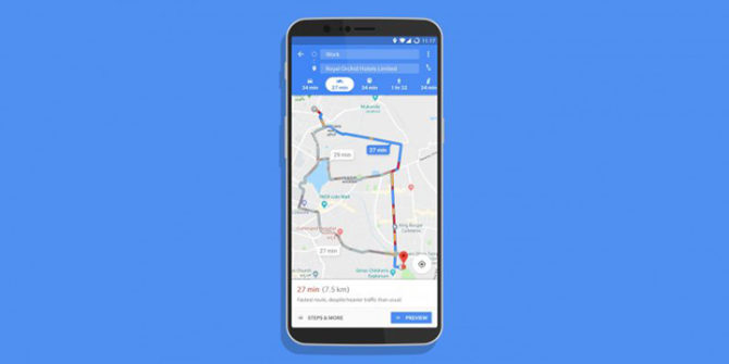 Двухколесный режим в Google Maps