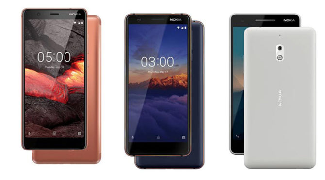 Nokia 2.1, Nokia 5.1, Nokia 3.1