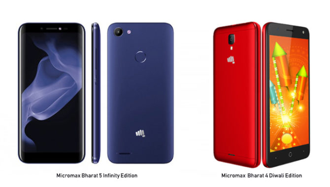 Micromax Bharat 5 Infinity Edition, Bharat 4 Diwali Edition