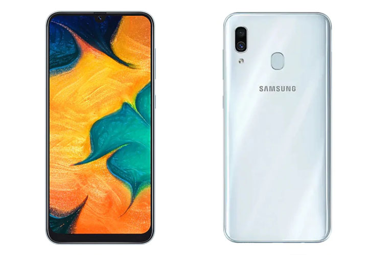 Samsung Galaxy A30 White Colour Variant