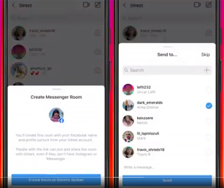 Как использовать комнаты обмена сообщениями в Instagram для групповых видеочатов