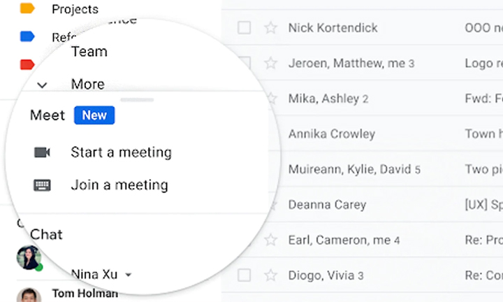 Как совершать видеозвонки в Google Meet из самого Gmail