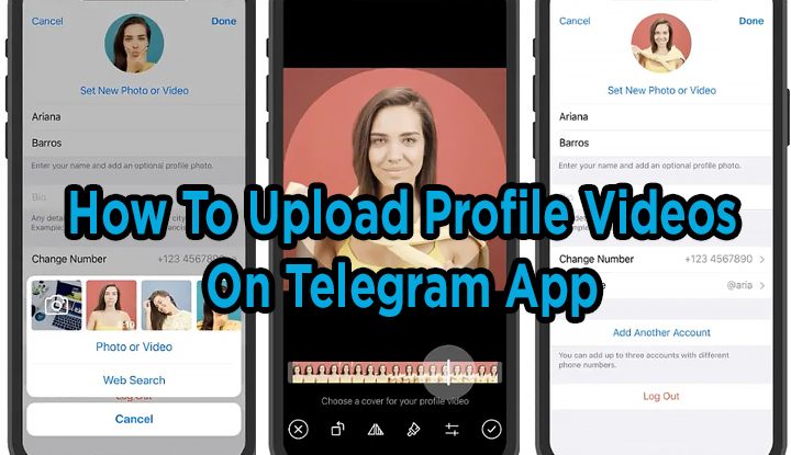 Как загрузить видео профиля в приложении Telegram