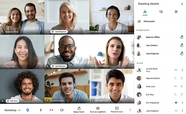 Как виртуально поднять руку в Google Meet Calls