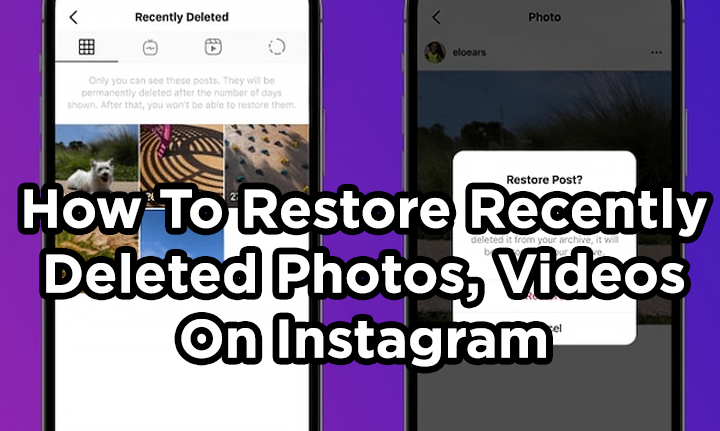 Как восстановить недавно удаленные фотографии, видео в Instagram