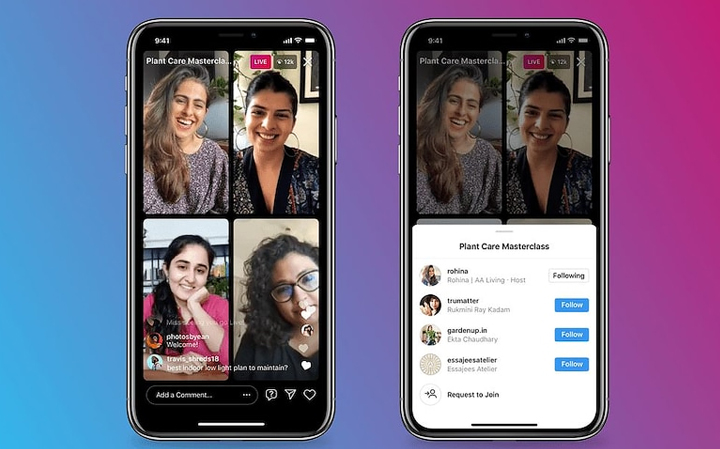 Instagram Live Rooms Allows Up to Four People Live Stream Together